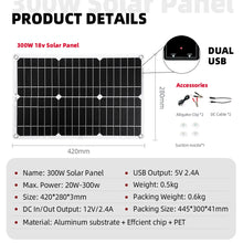 Lade das Bild in den Galerie-Viewer, 2*300W Solar Kit Komplette Panel 6000w 220v Inverter
