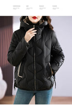 Lade das Bild in den Galerie-Viewer, Winter jacke Frauen neue Oberbekleidung koreanische Kleidung Frauen Mantel Kapuze Baumwolle Parkas Harajuku Damen Stepp mantel Streetwear
