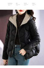 Lade das Bild in den Galerie-Viewer, Winter jacke Frauen neue Oberbekleidung koreanische Kleidung Frauen Mantel Kapuze Baumwolle Parkas Harajuku Damen Stepp mantel Streetwear
