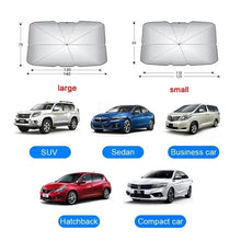 Lade das Bild in den Galerie-Viewer, Car Sunshade Umbrella Windshield Folding Front Parasol Umbrella Type Sun Shade for Car Window Summer Sun Protection Accessories
