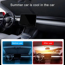 Lade das Bild in den Galerie-Viewer, For Tesla Model 3/ Y Car Windshield Sun Shade Cover Auto Front Window Sunscreen Protector Sunshade Visors For Tesla Interior
