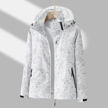 Lade das Bild in den Galerie-Viewer, Frauen Camouflage Herbst Frühling Dünne Jacke Mit Kapuze Wasserdichte Windjacke Laufen Outdoor Sport Atmungs Mantel
