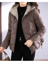 Lade das Bild in den Galerie-Viewer, Winter jacke Frauen neue Oberbekleidung koreanische Kleidung Frauen Mantel Kapuze Baumwolle Parkas Harajuku Damen Stepp mantel Streetwear
