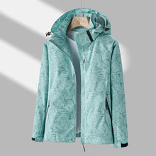 Lade das Bild in den Galerie-Viewer, Frauen Camouflage Herbst Frühling Dünne Jacke Mit Kapuze Wasserdichte Windjacke Laufen Outdoor Sport Atmungs Mantel
