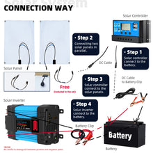 Lade das Bild in den Galerie-Viewer, 2*300W Solar Kit Komplette Panel 6000w 220v Inverter
