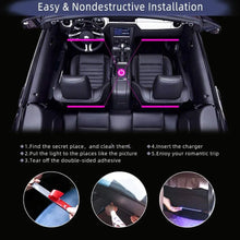 Lade das Bild in den Galerie-Viewer, Neon LED Car Interior Ambient Foot Strip Light Kit Accessories Backlight Remote App Music Control Auto RGB Decorative Lamps
