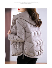 Lade das Bild in den Galerie-Viewer, Winter jacke Frauen neue Oberbekleidung koreanische Kleidung Frauen Mantel Kapuze Baumwolle Parkas Harajuku Damen Stepp mantel Streetwear
