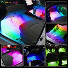 Lade das Bild in den Galerie-Viewer, Neon LED Car Interior Ambient Foot Strip Light Kit Accessories Backlight Remote App Music Control Auto RGB Decorative Lamps
